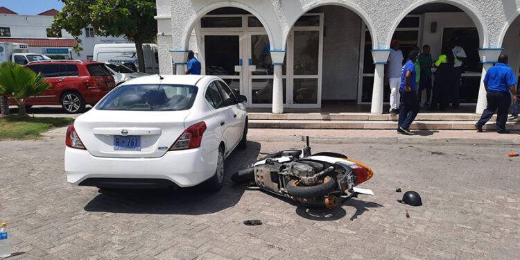 Accident de la circulation : Un conducteur de scooter blessé