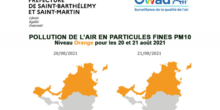 Pollution de l’air en particules fines : Niveau Orange pour les îles du Nord