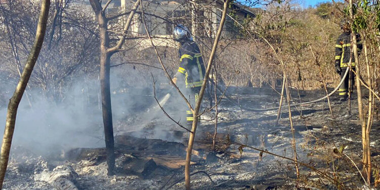 Feu de broussailles à Happy Bay : Les pompiers interviennent durant plus de 5h00
