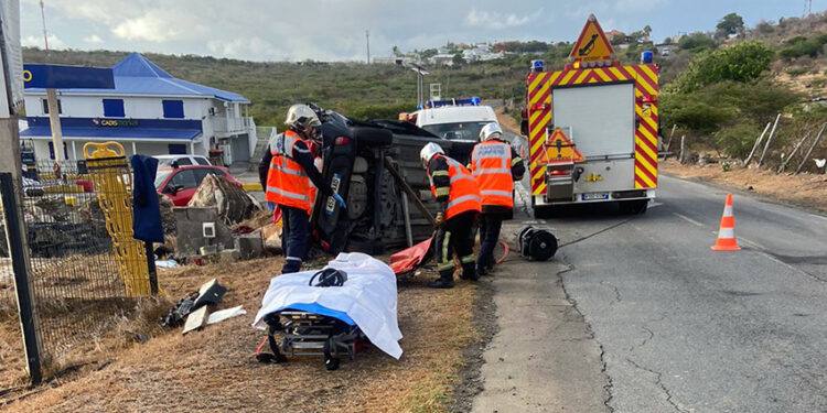 Une voiture se retourne près de la BO : Un blessé léger a déplorer
