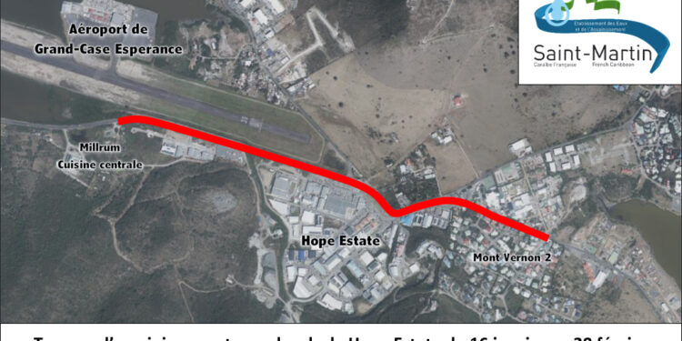 Enfouissement de canalisations : Circulation alternée entre Grand-Case et la Baie Orientale