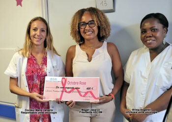 L’ASCSM et Octobre Rose : Remise d’un chèque au service oncologie de l’hôpital