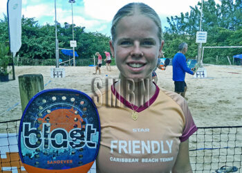Amélie Thiant de Saint-Martin…… au Championnat du Monde de Beach Tennis à Sao Paulo
